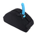 The Pivot Convertible Sex Toy Mount & Cushion by Sportsheets is a black foam wedge-shaped cushion featuring adjustable straps and a blue silicone attachment in the middle. It is designed for ergonomic and versatile use, with the straps securely holding the attachment in place.