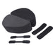 The Pivot Convertible Sex Toy Mount & Cushion by Sportsheets is a black wedge-shaped memory foam cushion with a removable cover and detachable securing straps. It is designed to elevate legs, improving circulation and reducing pressure on the lower back.