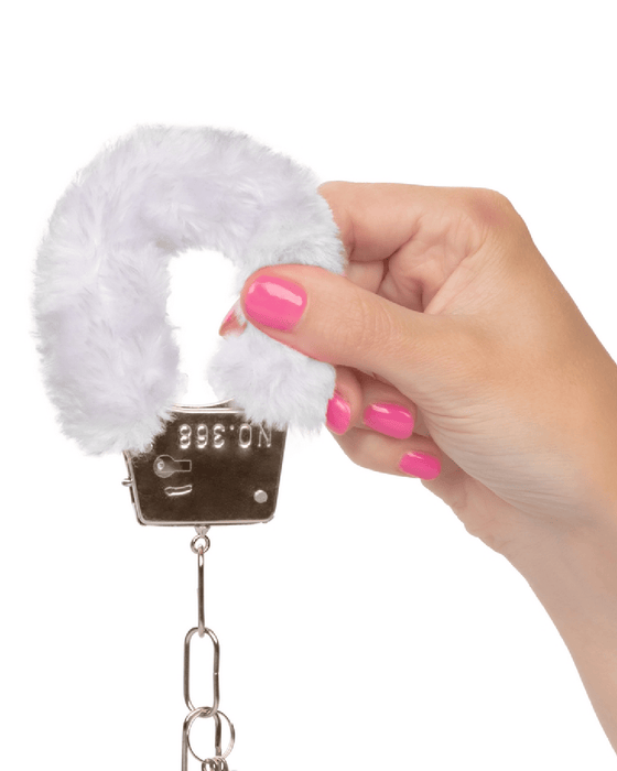 CalExotics Handcuffs Playful Furry Cuffs - White