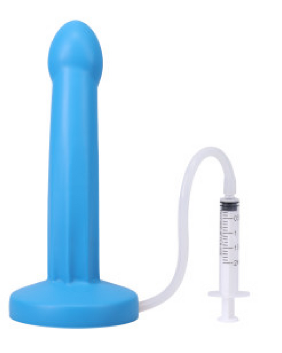 Tantus Dildo Pop 7 Inch Silicone Squirting Dildo - Blue