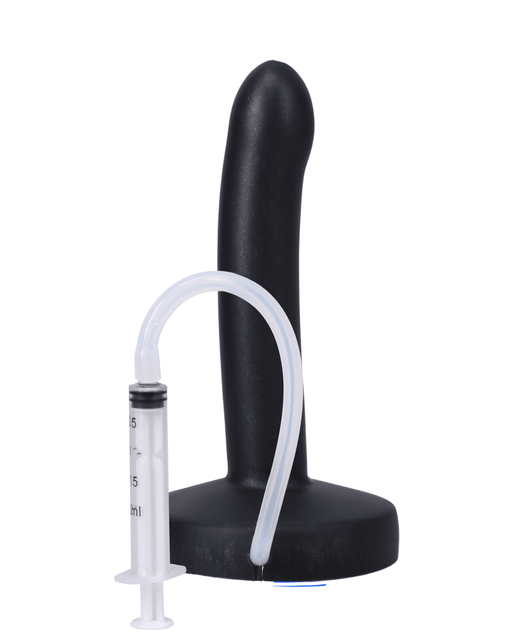 Tantus Dildo Pop Slim 6 Inch Silicone Squirting Dildo - Black