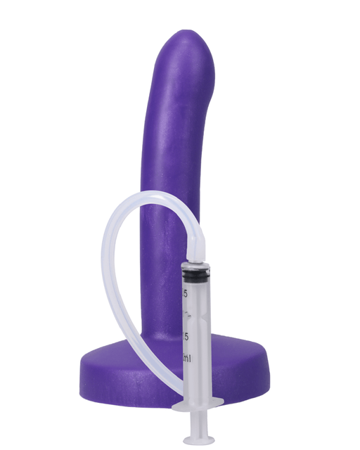 Tantus Dildo Pop Slim 6 Inch Silicone Squirting Dildo - Purple