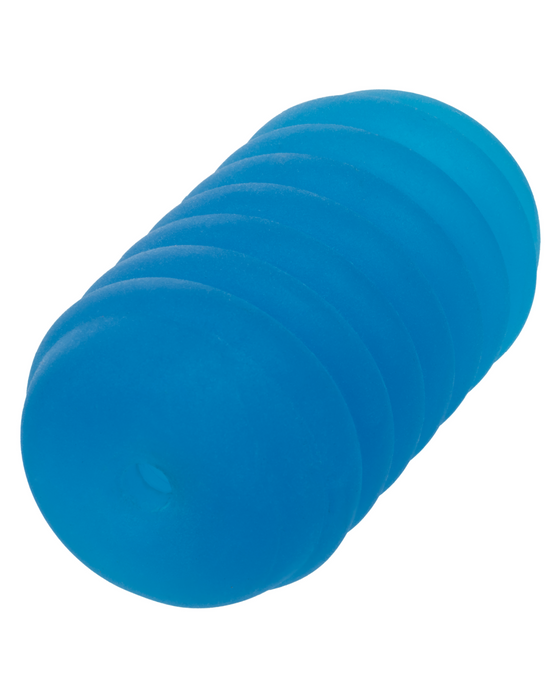 Pop Sock Ribbed Ultra Squishy Reversible Stroker - Blue