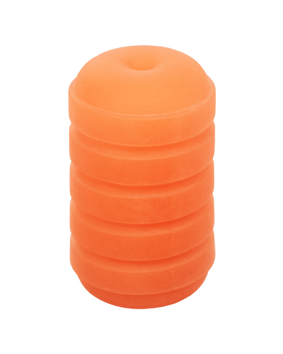 Pop Sock Ribbed Ultra Squishy Reversible Stroker - Orange