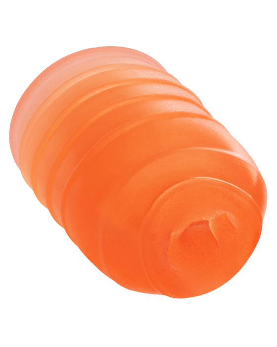 Pop Sock Ribbed Ultra Squishy Reversible Stroker - Orange