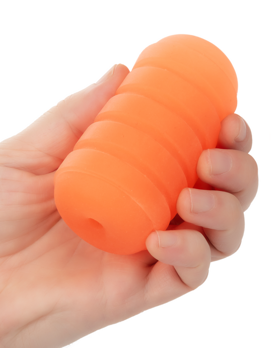 Pop Sock Ribbed Ultra Squishy Reversible Stroker - Orange