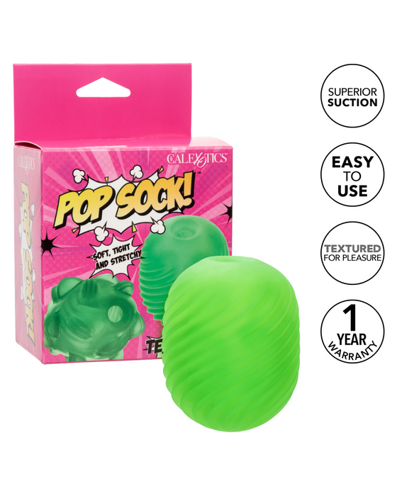 Pop Sock Textured Ultra Squishy Reversible Stroker - Green