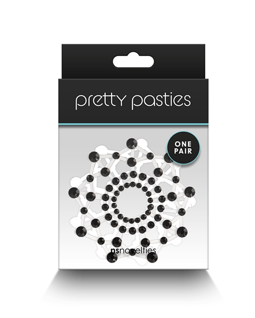 NS Novelties Pasties Pretty Pasties Jeweled Charms - Black