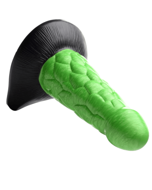 XR Brands Dildo Radioactive Reptile Scaly Thick 7.5 Inch Silicone Fantasy Dildo