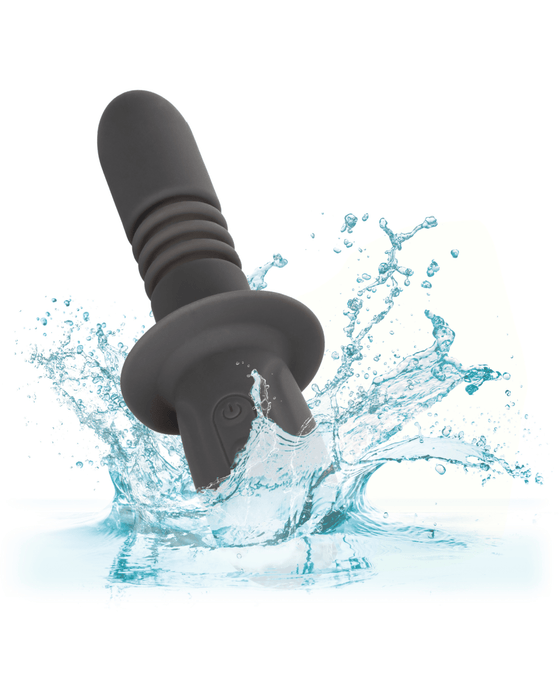 CalExotics Vibrator Ramrod Thrusting Vibrating Silicone Dildo with Handle