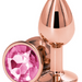 NS Novelties Butt Plug Rear Assets Rose Gold and Pink Gemstone Anal Plug - Small