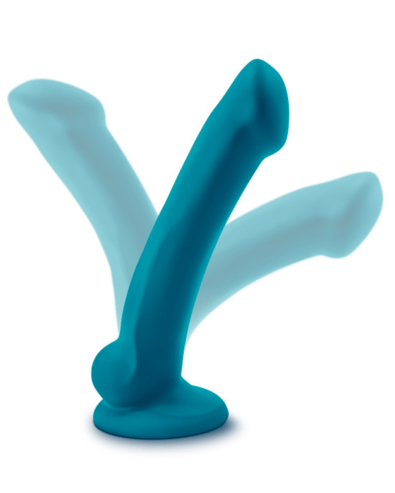 Blush Novelties Dildo Temptasia Reina 7.25 Inch G-Spot Dildo - Teal Blue