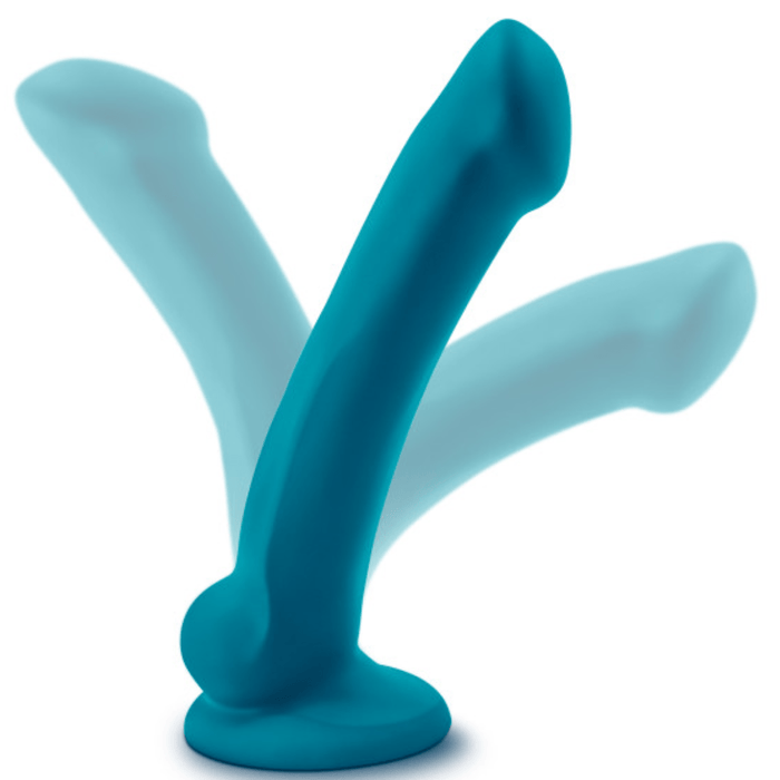 Blush Novelties Dildo Temptasia Reina 7.25 Inch G-Spot Dildo - Teal Blue