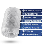 Rize Reakt Self Lubricating Extra Soft Stroker - White