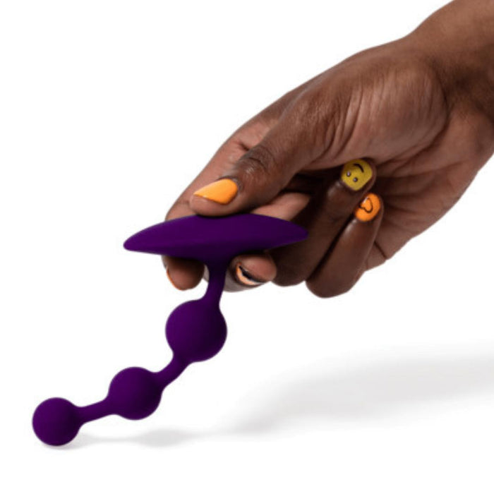 Romp Amp Flexible Anal Beads - Purple