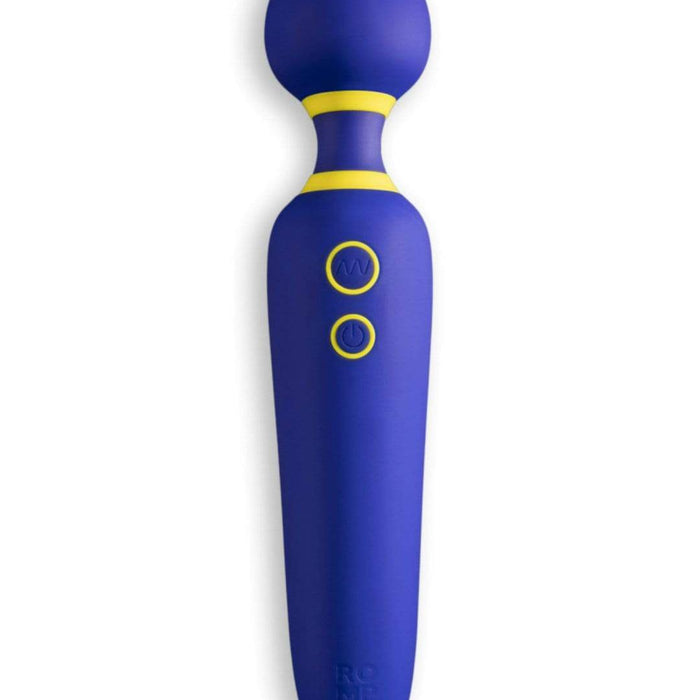 WOW Vibrator Romp Flip Powerful Rechargeable Silicone Wand Vibrator - Blue