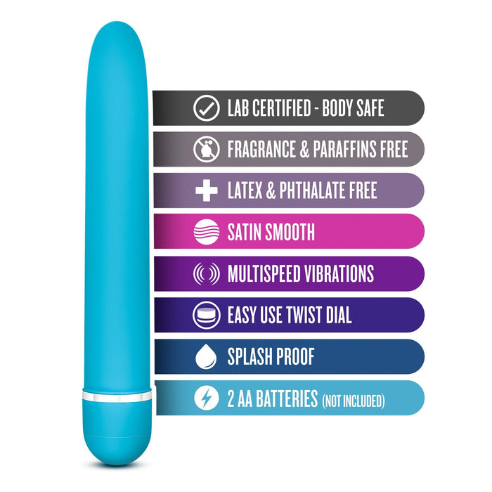 Blush Novelties Vibrator Rose Luxuriate Classic Beginner Vibrator - Blue