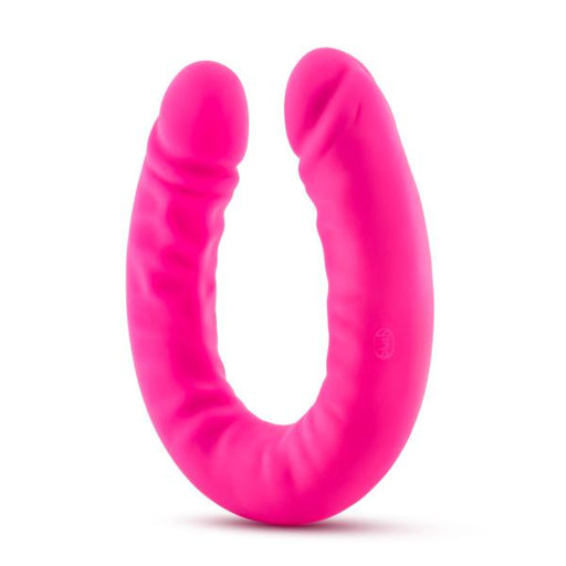 Blush Novelties Dildo Ruse 18 inch Silicone Slim Double Dildo - Hot Pink