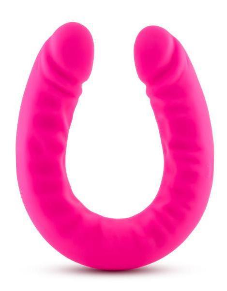 Blush Novelties Dildo Ruse 18 inch Silicone Slim Double Dildo - Hot Pink