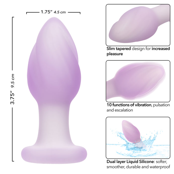 Lavender Haze Ridged Vibrating Butt Plug