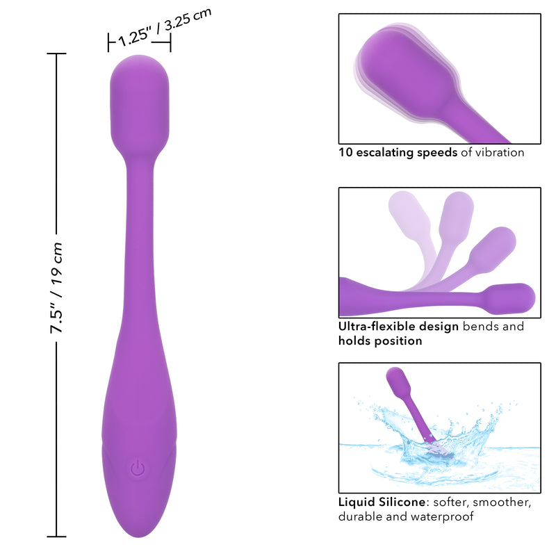 Flex-O-Teaser Slim Flexible Silicone Rechargeable Vibrator
