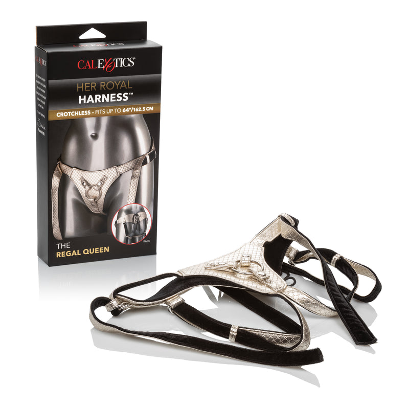 The Regal Queen Strap-on Harness - Gold