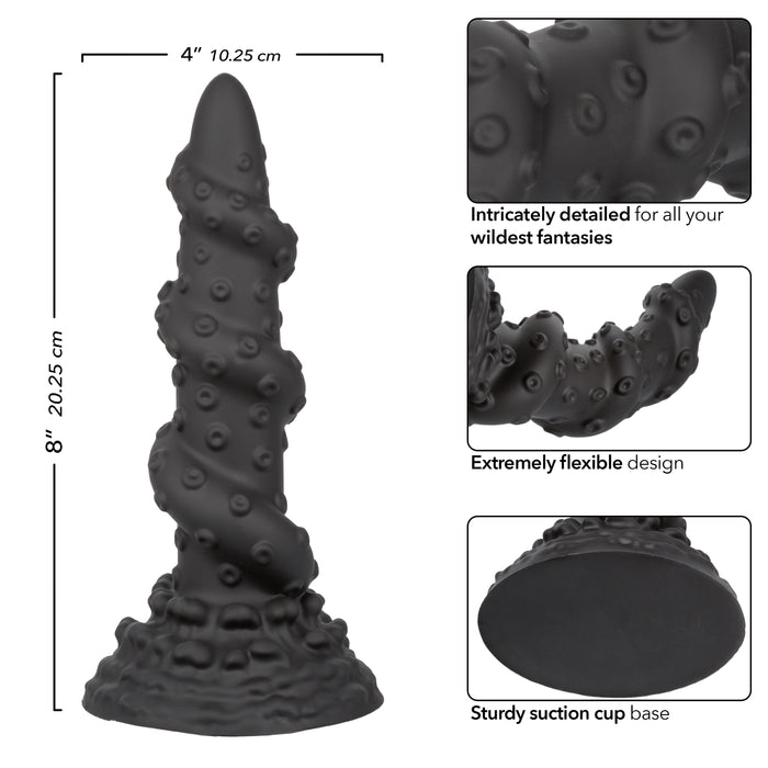 The Kraken Extreme 8 Inch Thick Textured Silicone Monster Dong