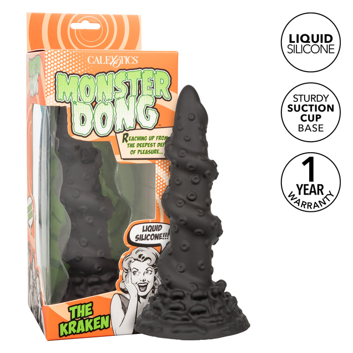 The Kraken Extreme 8 Inch Thick Textured Silicone Monster Dong