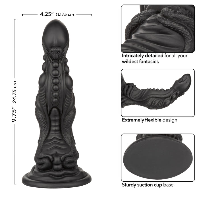 The Colossus Extreme 9.75 Inch Thick Textured Silicone Monster Dong