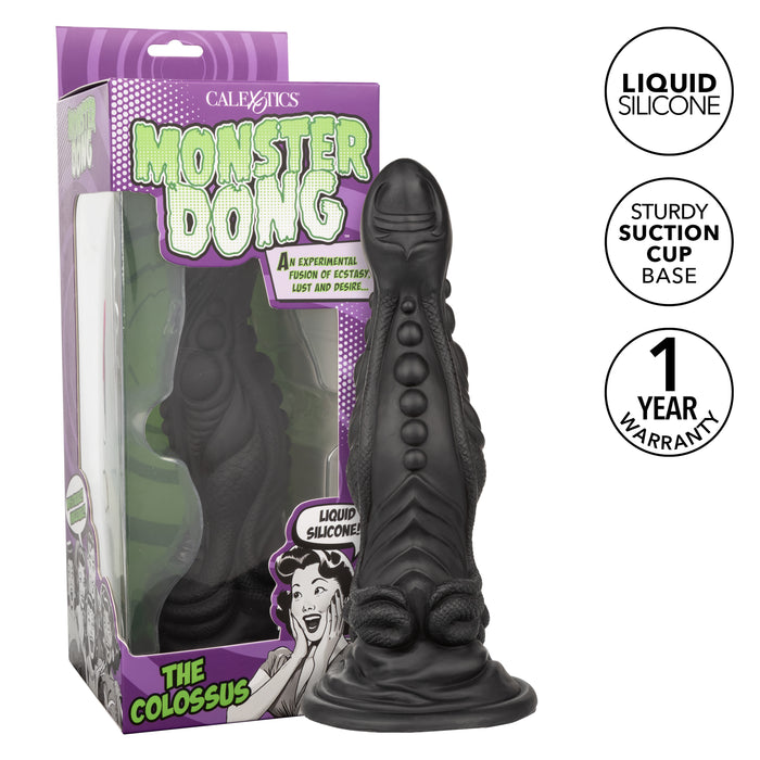 The Colossus Extreme 9.75 Inch Thick Textured Silicone Monster Dong