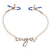 Cougar Nipple Clamps with Gold Chain and 'Cougar' Pendant