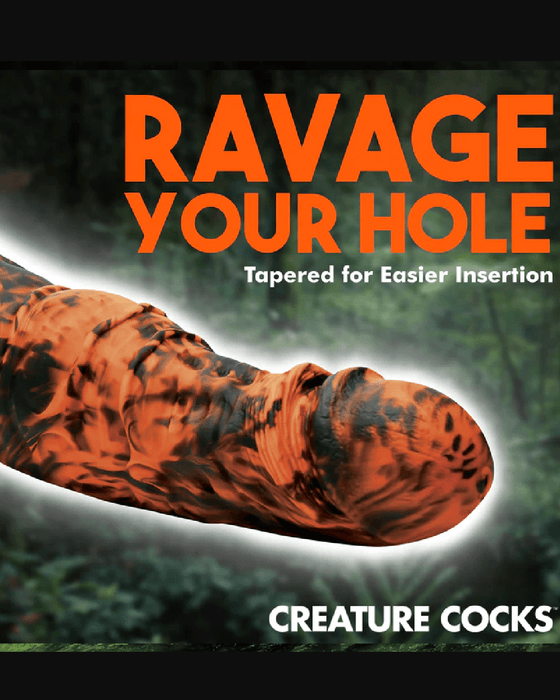 XR Brands Dildo Sabertooth 11 inch Tiger Fantasy Dildo with Suction Cup