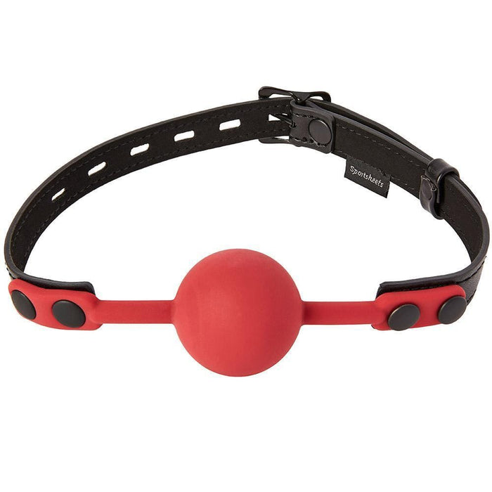 Sportsheets Ball Gag Saffron Ball Gag Vegan Leather & Silicone