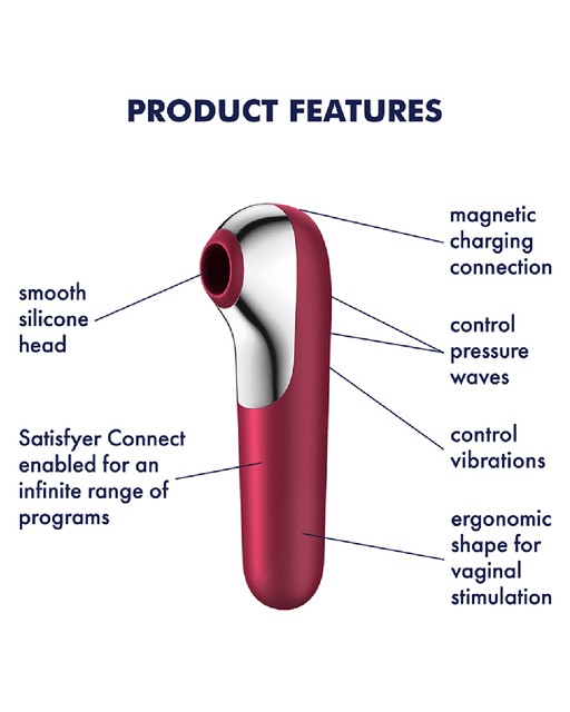 Satisfyer Vibrator Satisfyer Dual Love Double Ended Vibrator - Red