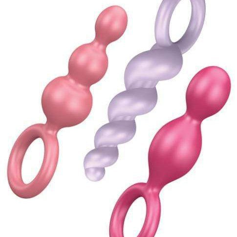 Satisfyer Butt Plug Satisfyer Plug Set Of 3 Silicone Butt Plug Anal Trainers - Multi Color