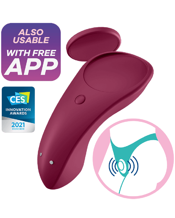 Satisfyer Vibrator Satisfyer Sexy Secret Panty Vibrator with App Control - Wine Red