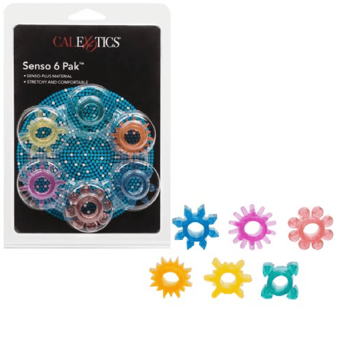 CalExotics Cock Ring Senso 6 Pack Stretchy Cock Rings