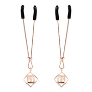 Sex And Mischief Brat Pearl Nipple Clips - Rose Gold