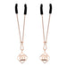 Sex And Mischief Brat Pearl Nipple Clips - Rose Gold