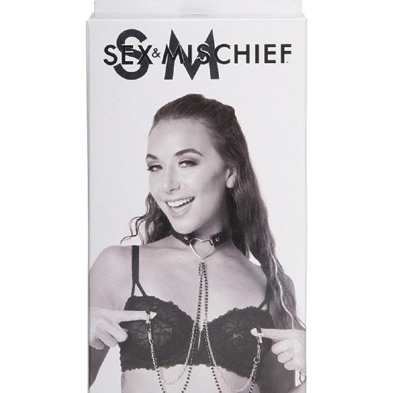 Sex & Mischief Amor Heart Collar and Nipple Jewelry
