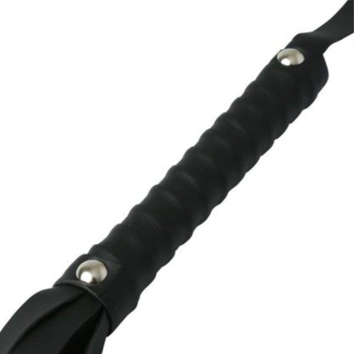 Sportsheets Flogger Sex and Mischief Black Faux Leather Flogger