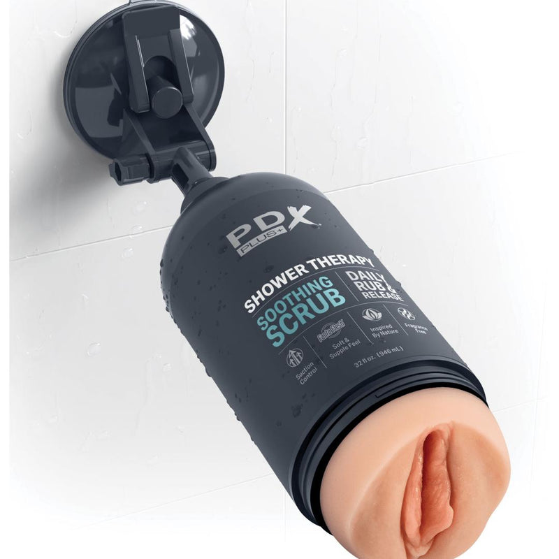 Shower Therapy Discreet Realistic Stroker with Mount - Vanilla