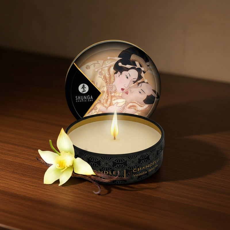 Shunga Erotic Massage Candle Vanilla - Travel Size 30ml (1 oz.)