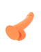 A neon-hued delight, the Silicone Stud 8 Inch Suction Cup Dildo - Orange by CalExotics features a powerful suction cup base. Its curved shape and smooth texture are designed for adult use.