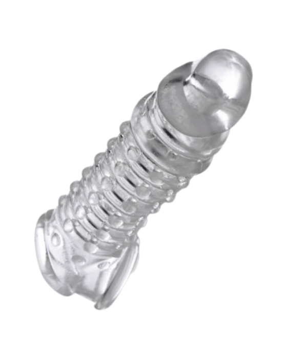 XR Brands Penis Sleeve Size Matters 1.5 Inch Penis Enhancer Sleeve - Clear