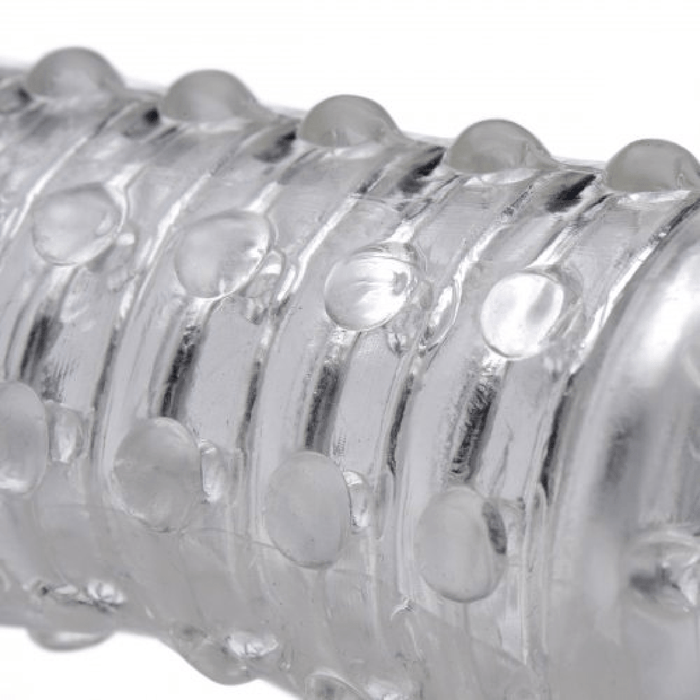 XR Brands Penis Sleeve Size Matters 1.5 Inch Penis Enhancer Sleeve - Clear