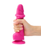 Lovely Planet Dildo Sliding Skin Realistic Medium 7.5 Inch Pink Silicone Dildo with Suction Cup