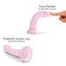 Starlight Pink Glitter 7 inch Silicone Dildo