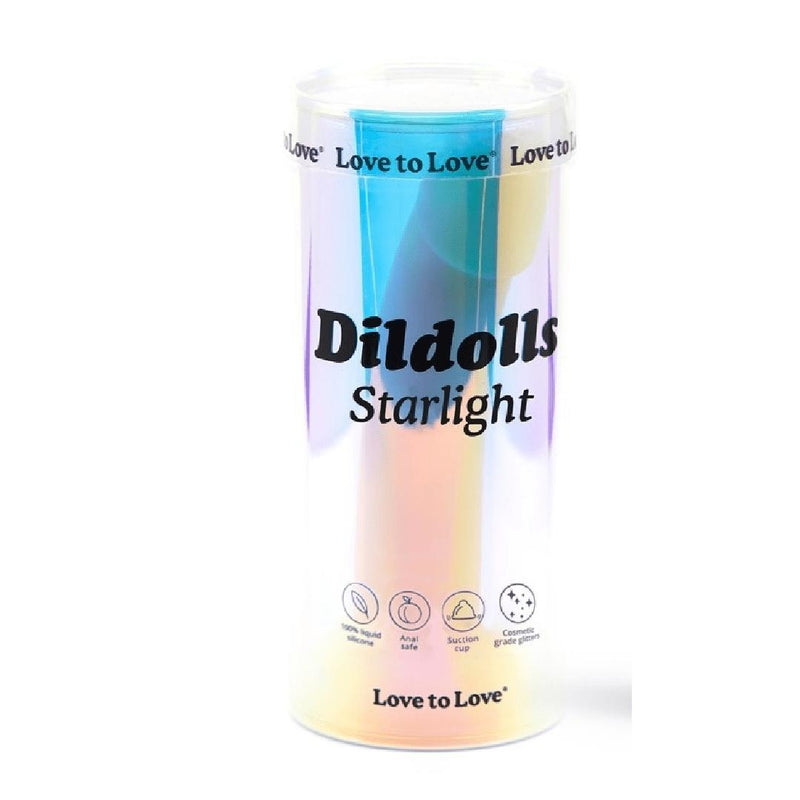 Starlight Pink Glitter 7 inch Silicone Dildo