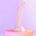 Starlight Pink Glitter 7 inch Silicone Dildo